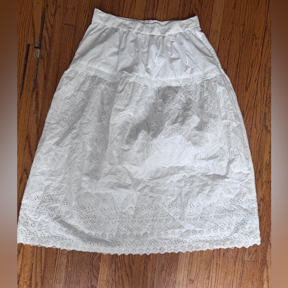 GAP DOEN White Eyelet A-Line Skirt